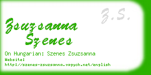 zsuzsanna szenes business card
